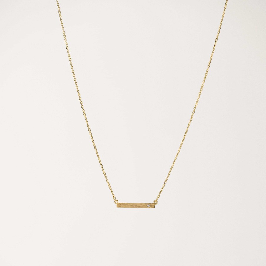 Necklaces Lover's Tempo | Mamas For Mamas Bar Necklace Gold