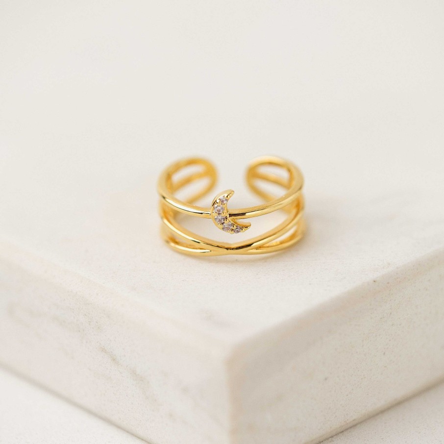 Rings Lover's Tempo | Moon Double Band Fortuna Ring