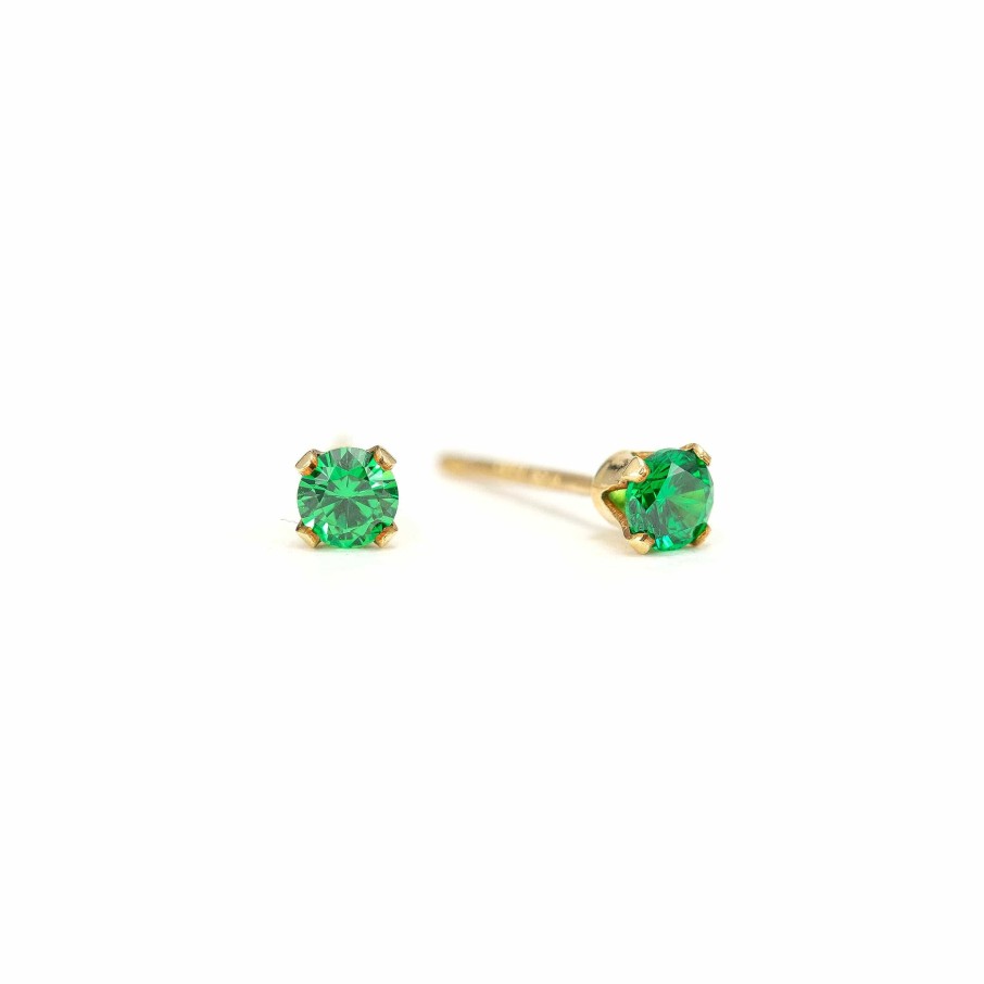 Studs Lover's Tempo | May Birthstone Gold-Filled Stud Earrings