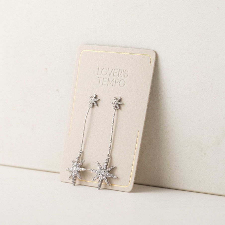 Earrings Lover's Tempo | Aquila Star Drop Earrings Silver