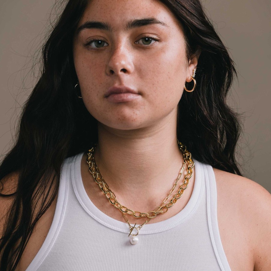 Necklaces Lover's Tempo | Thalassa Pearl Necklace Gold