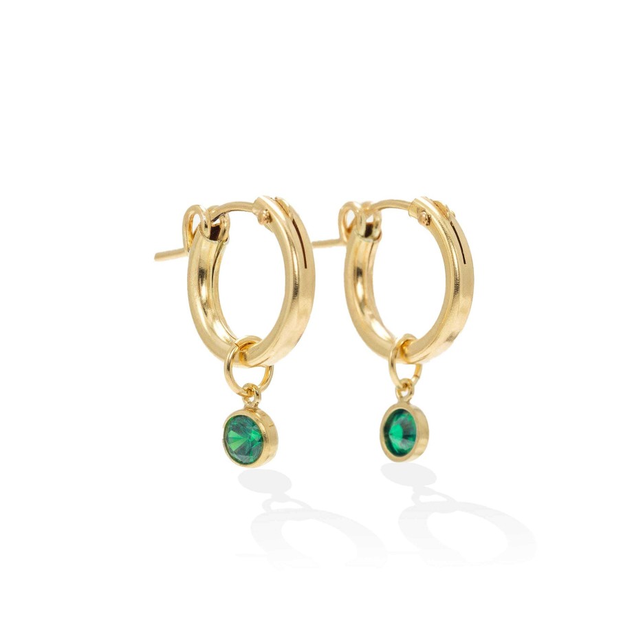 Earrings Lover's Tempo | May Birthstone Gold-Filled Hoop Earrings