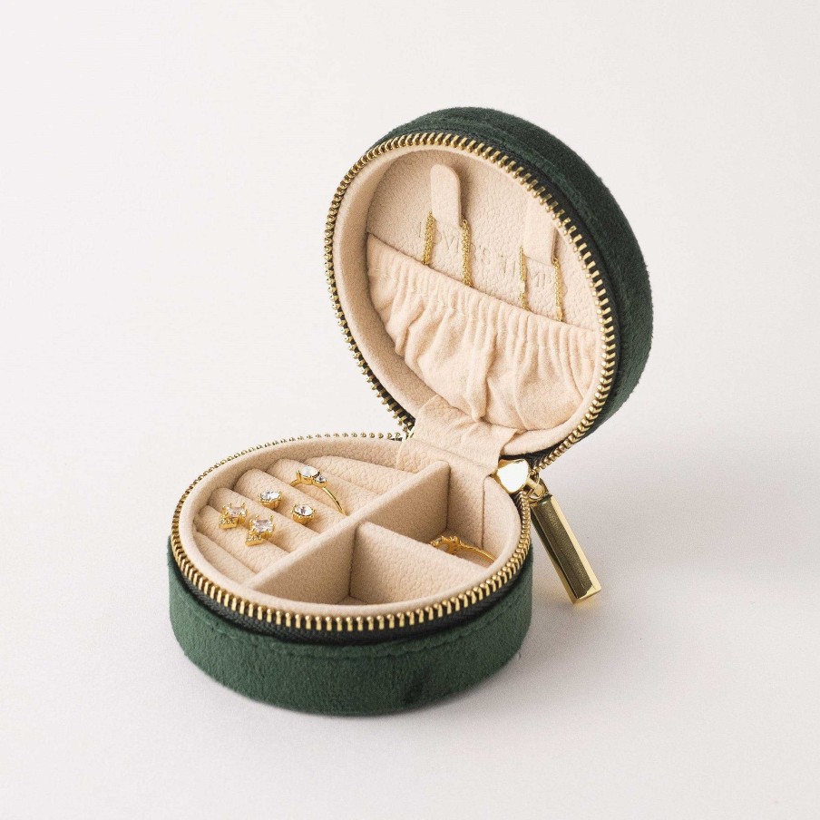 Jewelry Storage Lover's Tempo | Circle Bon Voyage Forest Jewelry Travel Case