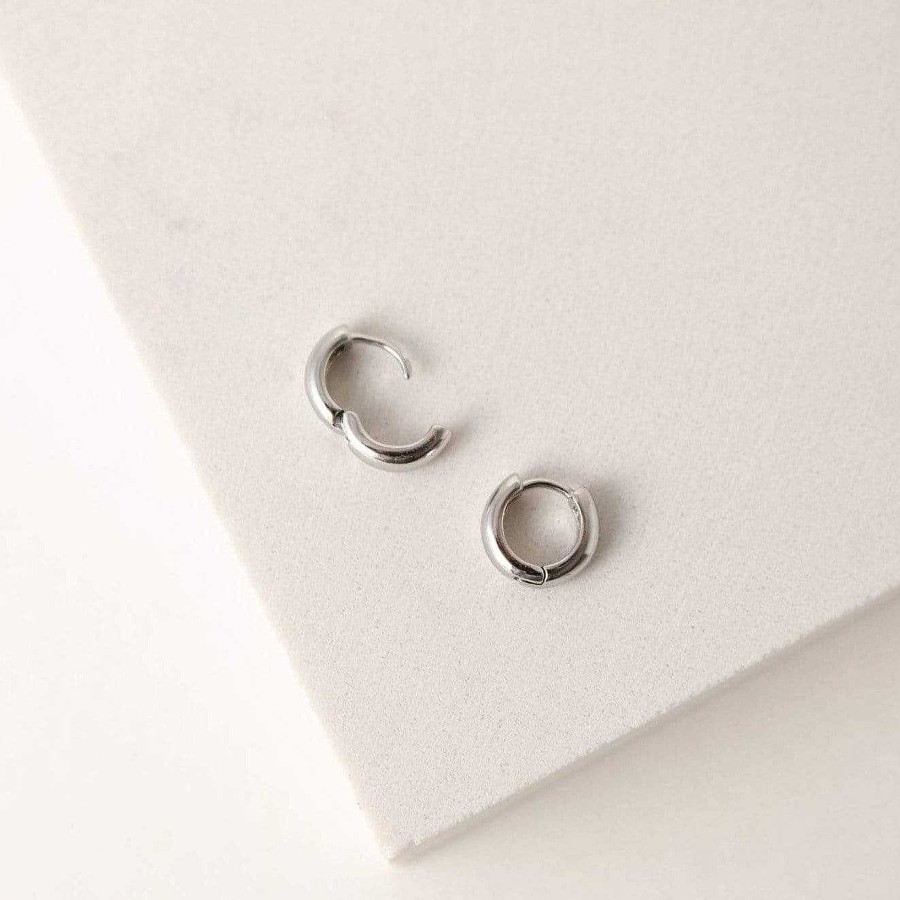 Hoop Charms Lover's Tempo | Bea 10Mm Huggie Hoop Earrings Silver