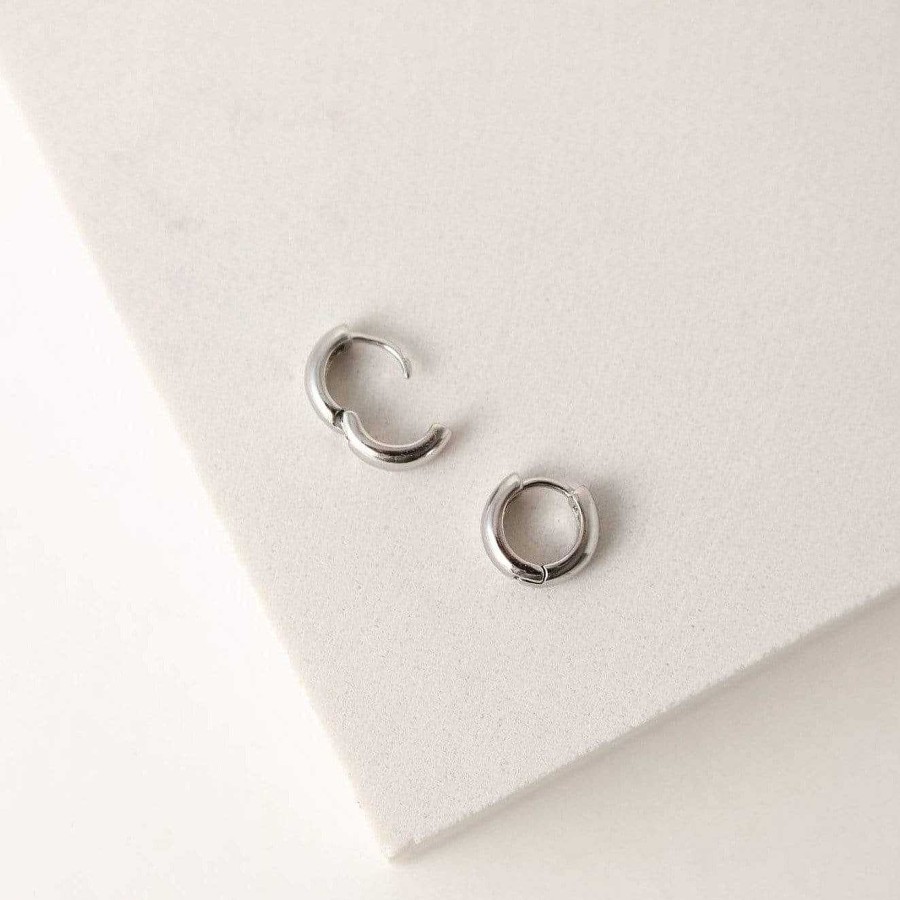 Hoops Lover's Tempo | Bea 10Mm Huggie Hoop Earrings Silver