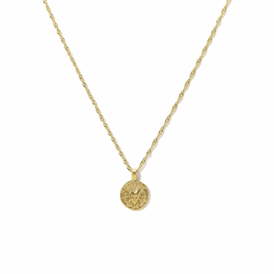 Necklaces Lover's Tempo | Heart Coin Necklace Gold