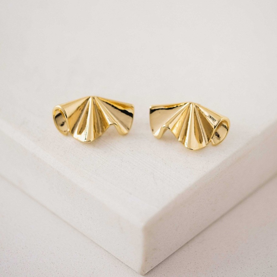 Earrings Lover's Tempo | Contour Stud Earrings Gold