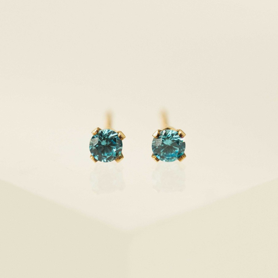 Studs Lover's Tempo | December Birthstone Gold-Filled Stud Earrings