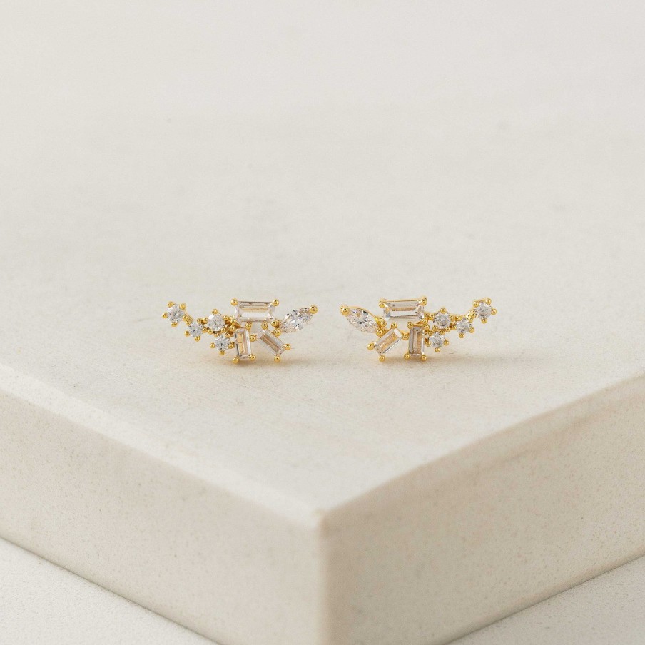 Studs Lover's Tempo | Rowan Climber Earrings Gold