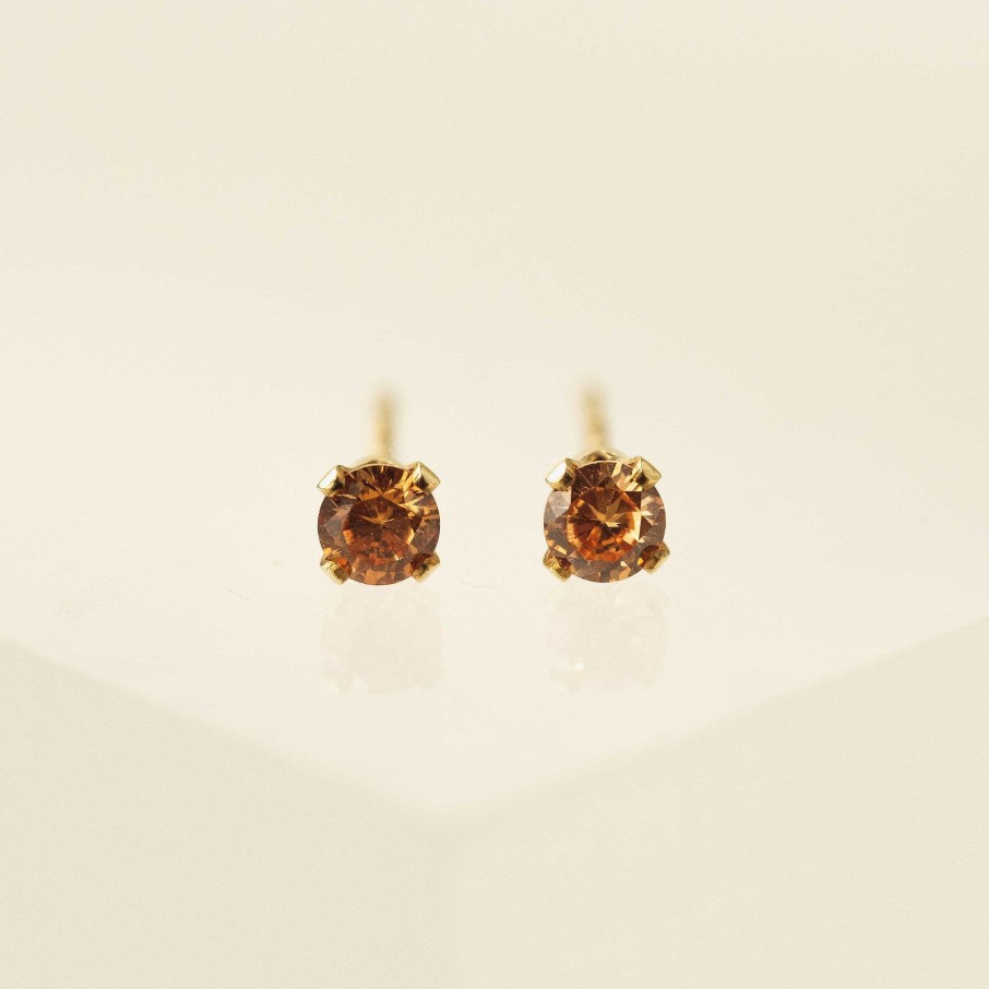 Studs Lover's Tempo | November Birthstone Gold-Filled Stud Earrings