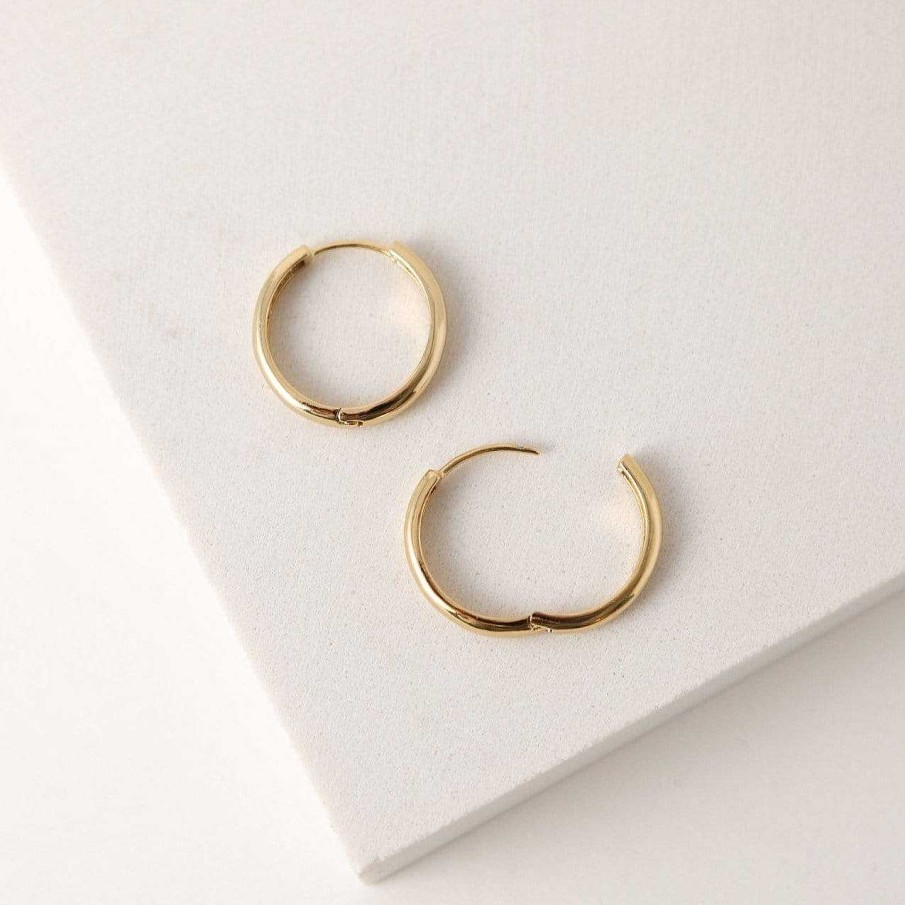 Earrings Lover's Tempo | Bea 20Mm Hoop Earrings Gold