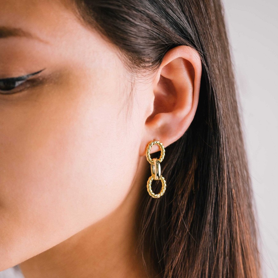 Earrings Lover's Tempo | Sophia Post Drop Earrings Gold