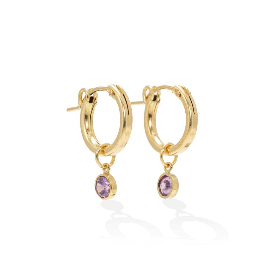 Earrings Lover's Tempo | June Birthstone Gold-Filled Hoop Earrings