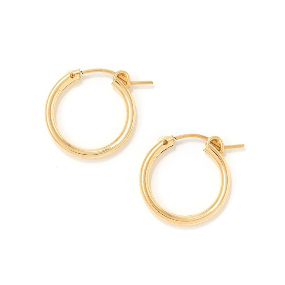 Earrings Lover's Tempo | 19Mm Gold-Filled Wire Hoop Earrings