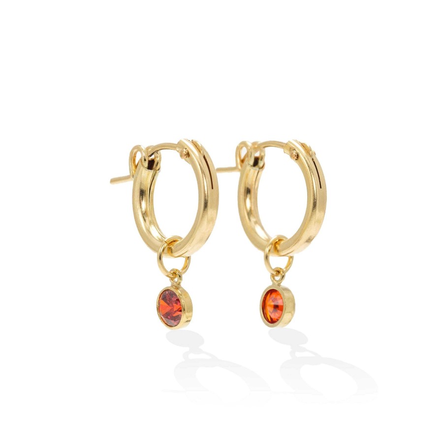 Earrings Lover's Tempo | July Birthstone Gold-Filled Hoop Earrings