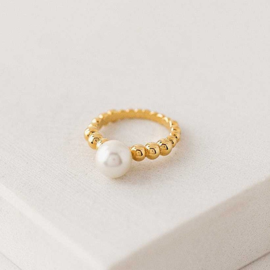 Rings Lover's Tempo | Steff Pearl Ring Gold