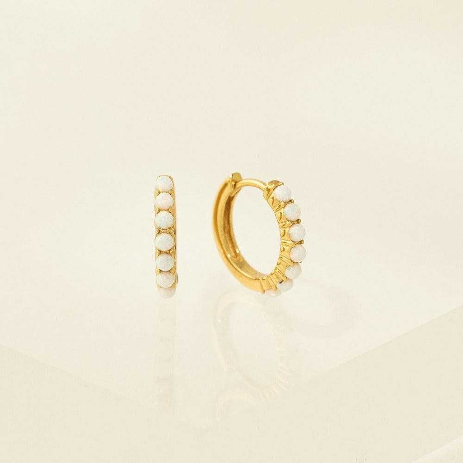 Hoops Lover's Tempo | Opal 15Mm Hoop Earrings