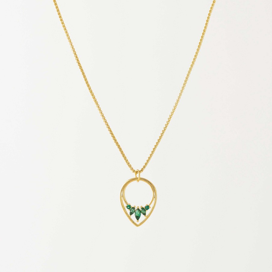 Necklaces Lover's Tempo | Aria Emerald Necklace