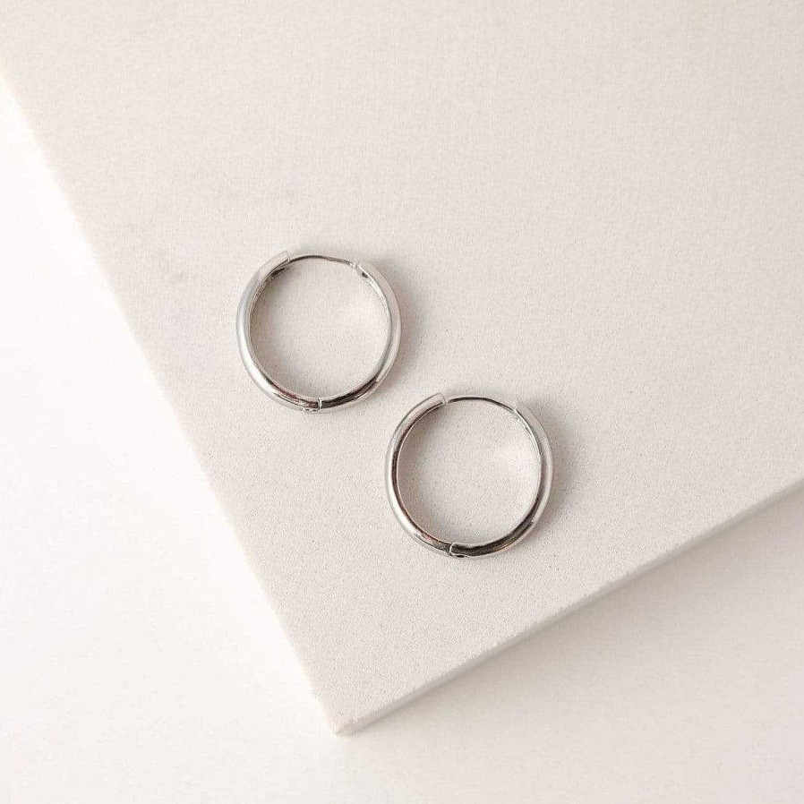 Earrings Lover's Tempo | Bea 20Mm Hoop Earrings Silver