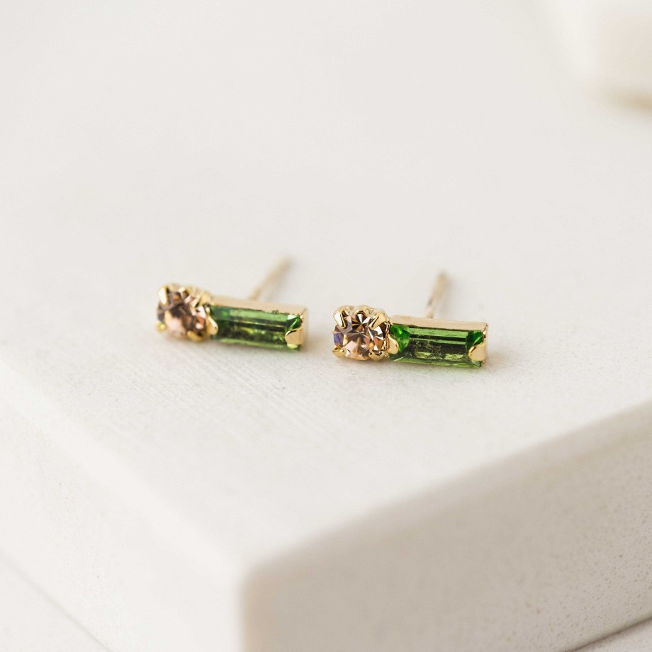 Studs Lover's Tempo | Bon Bon Climber Earrings Pink/Green