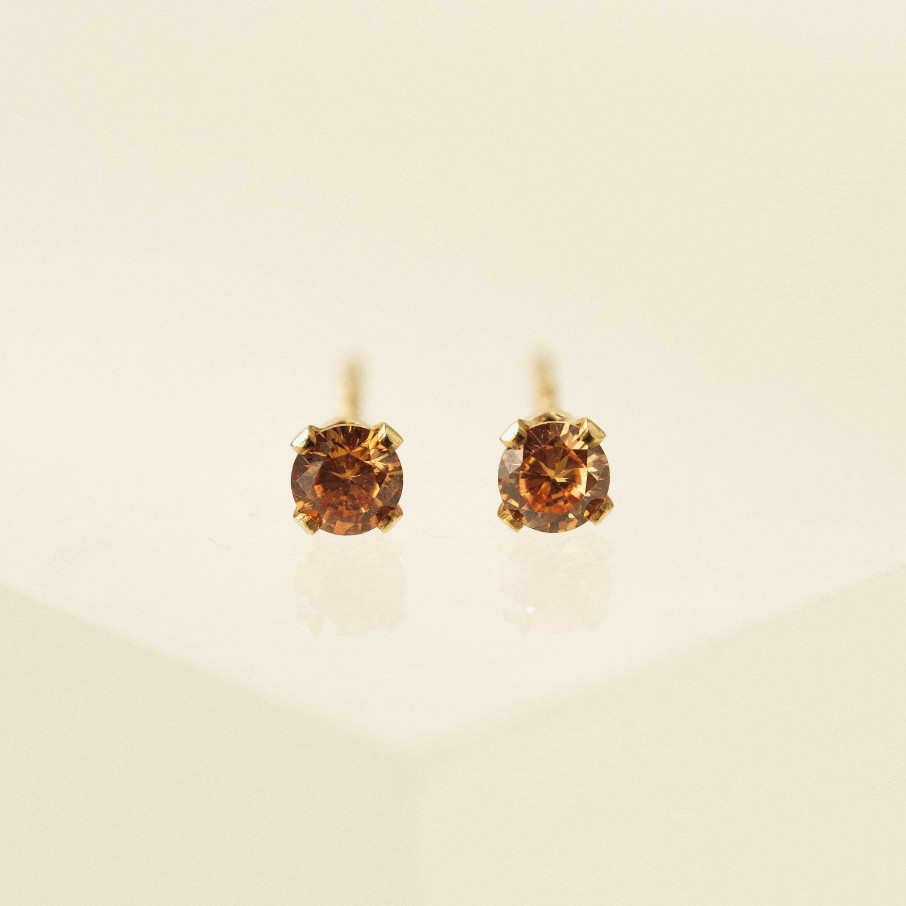 Earrings Lover's Tempo | November Birthstone Gold-Filled Stud Earrings