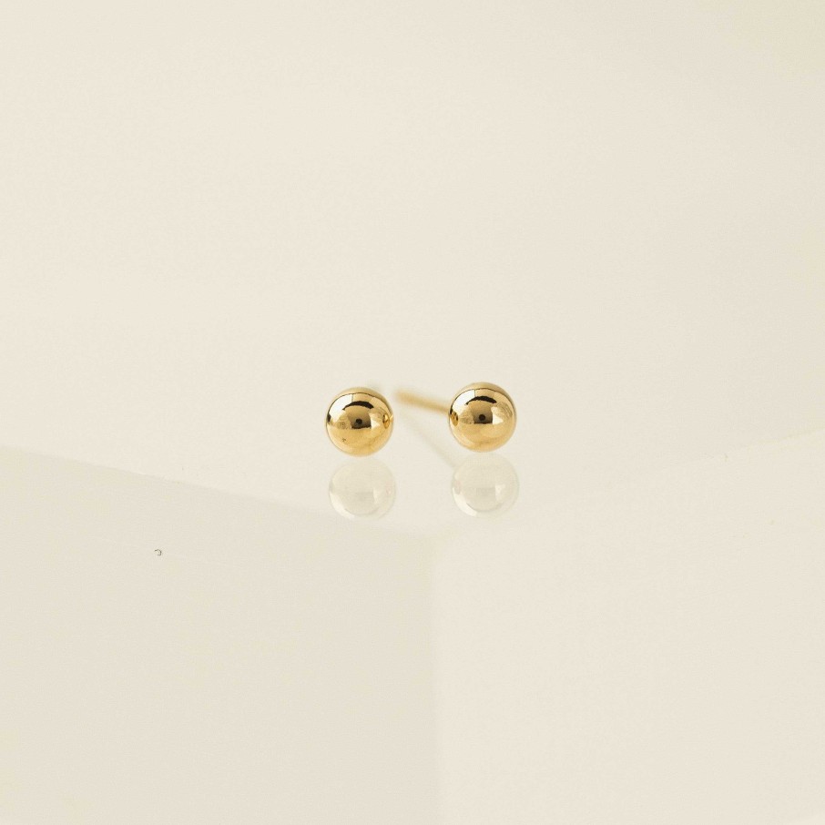 Earrings Lover's Tempo | 4Mm Ball Gold-Filled Stud Earrings