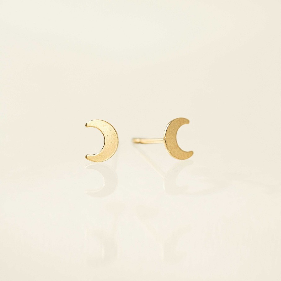 Studs Lover's Tempo | Moon Gold-Filled Stud Earrings