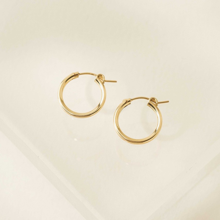 Hoops Lover's Tempo | 19Mm Gold-Filled Wire Hoop Earrings