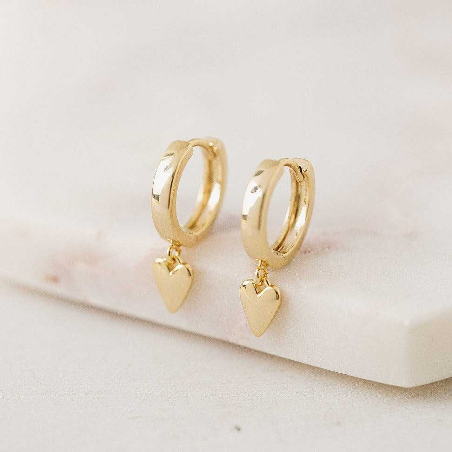 Earrings Lover's Tempo | Everly Heart Huggie Hoop Earrings