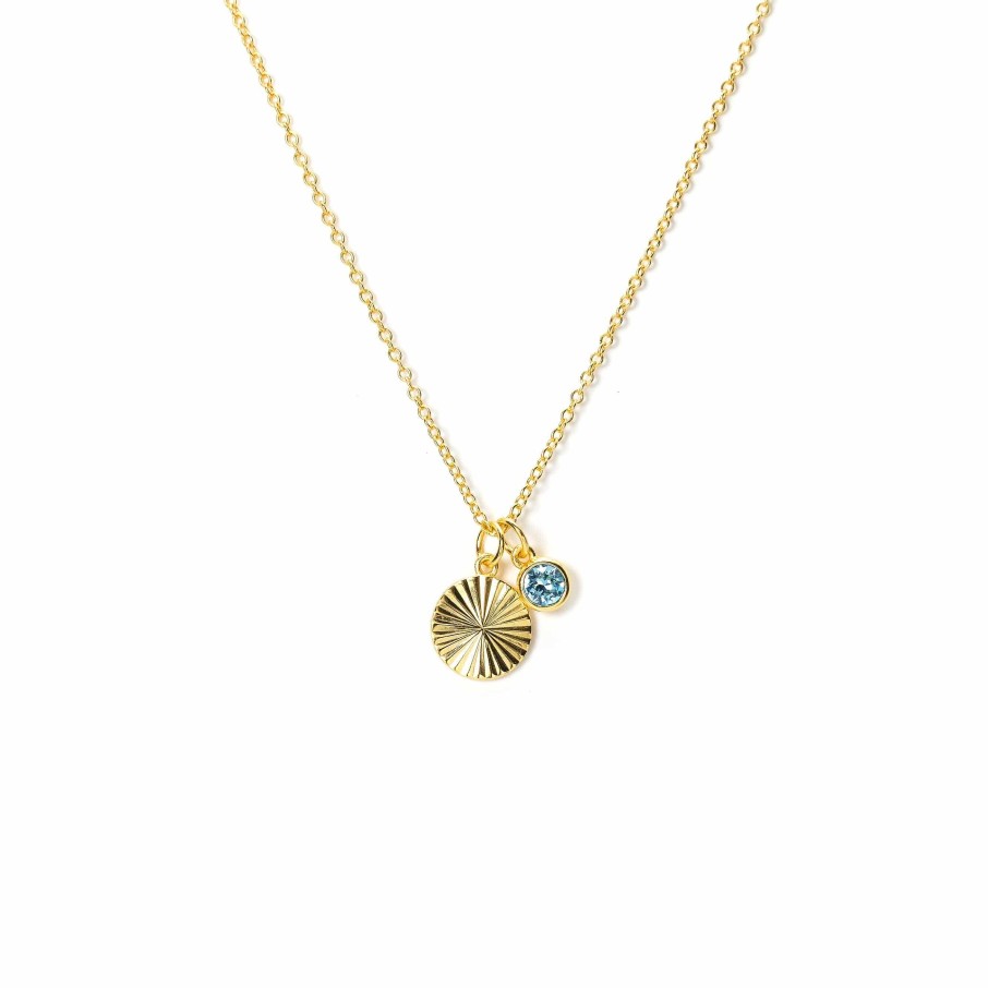 Necklaces Lover's Tempo | March Birthstone Fluted Necklace