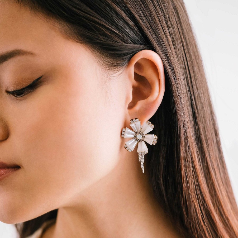 Earrings Lover's Tempo | Azalea Post Earrings White