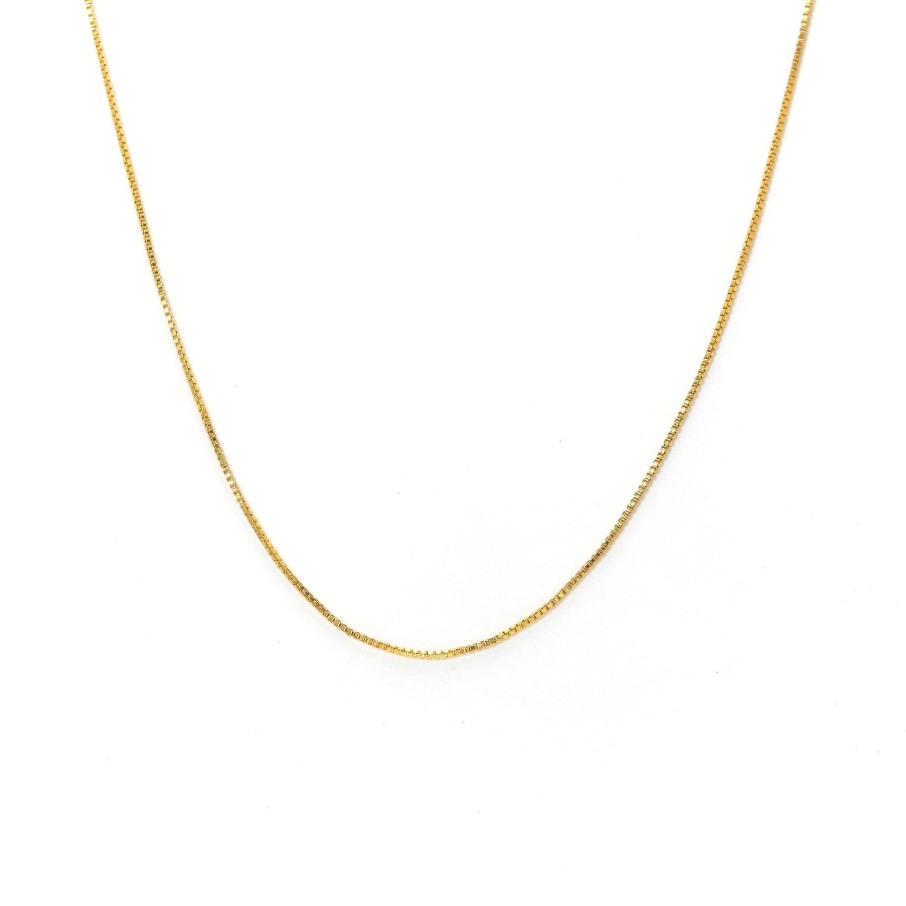 Necklaces Lover's Tempo | Box Chain Gold-Filled Necklace