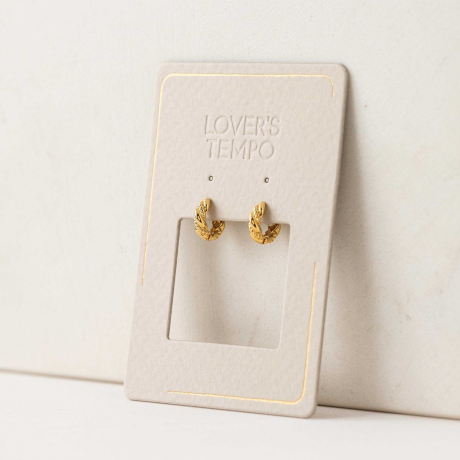 Earrings Lover's Tempo | Jessie 10Mm Huggie Hoop Earrings Gold