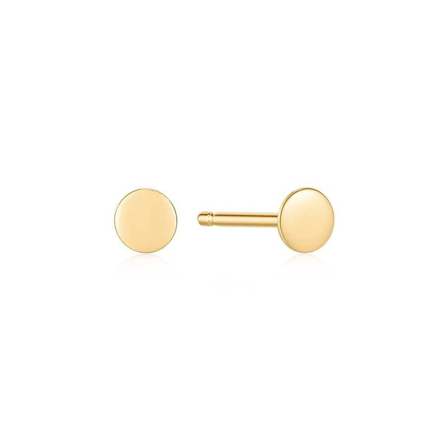 Studs Lover's Tempo | Gold Disc Stud Earrings