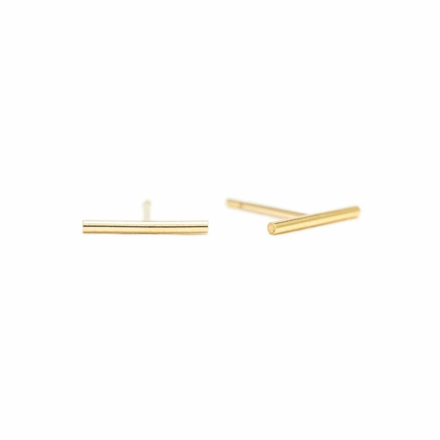 Earrings Lover's Tempo | Bar Gold-Filled Stud Earrings