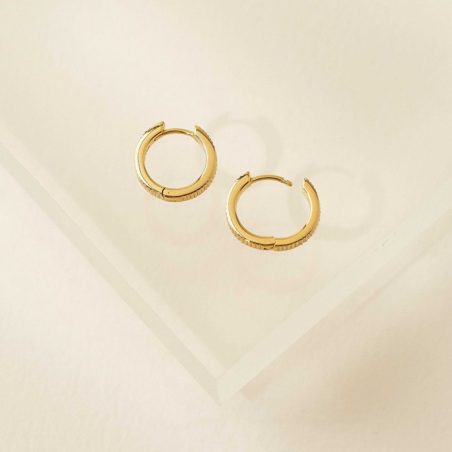 Hoops Lover's Tempo | 15Mm Fluted Huggie Hoop Earrings