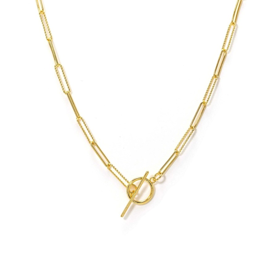 Necklaces Lover's Tempo | Dainty Paperclip Toggle Necklace