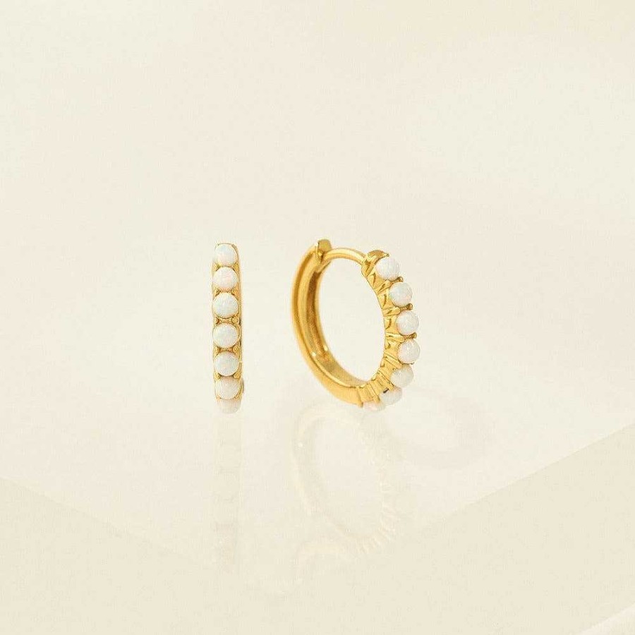 Earrings Lover's Tempo | Opal 15Mm Hoop Earrings